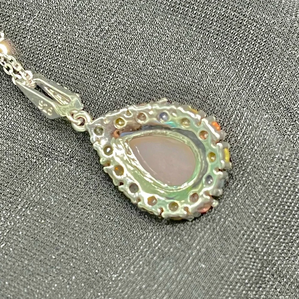 Genuine Opal Sapphire 14KGP Necklace